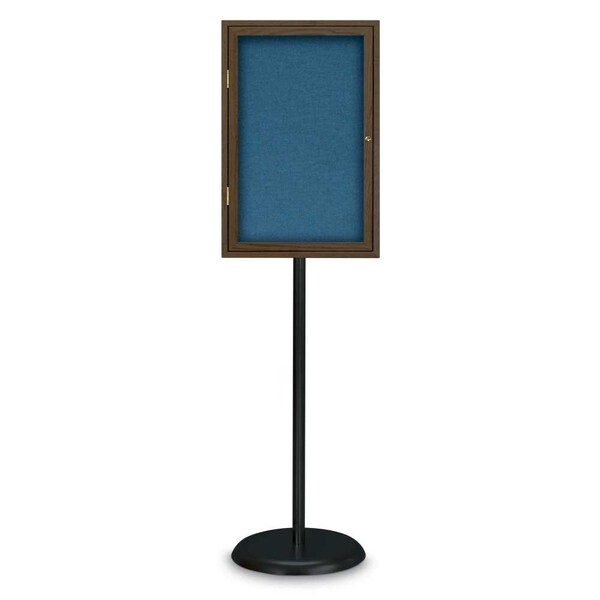 United Visual Products Corkboard, Double Door, Radius Frame, 60x36", Black/Cloud UV7004-BLACK-CLOUD - main